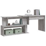 vidaXL Bureau d'angle Sonoma gris 200x50x76 cm Bois d'ingénierie