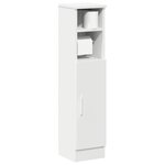 vidaXL Meuble de salle de bain avec porte-rouleau blanc 20 5x22x90 cm