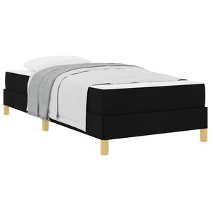 vidaXL Lit à ressorts avec matelas Noir 90 x 190 cm tissu