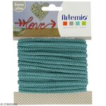 Cordon en Tricotin tout fait Turquoise ø5mm x 5m