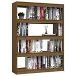 vidaXL Bibliothèque/Séparateur de pièce Marron miel 100x30x135 5cm Pin
