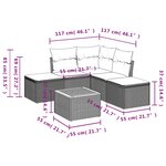 vidaXL Salon de jardin avec coussins 6 Pièces beige résine tressée