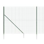 vidaXL Clôture en treillis métallique et piquet d'ancrage vert 1 6x25m