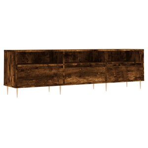 vidaXL Meuble TV chêne fumé 150x30x44 5 cm bois d'ingénierie