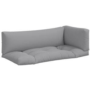 vidaXL Coussins de palette lot de 3 gris tissu