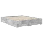 vidaXL Cadre de lit Gris béton 160 x 200 cm Bois d'ingénierie