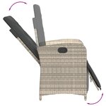 vidaXL Ensemble à manger de jardin et coussins 5 Pièces gris clair rotin