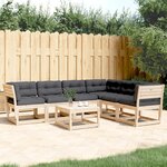 vidaXL Salon de jardin 6 Pièces avec coussins bois de pin massif