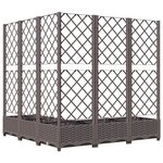 vidaXL Jardinière avec treillis Marron 120x120x121 5 cm PP