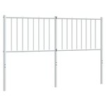 vidaXL Tête de lit métal blanc 140 cm