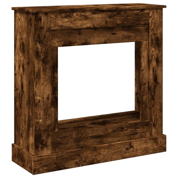 VidaXL Cadre de cheminée chêne fumé 90x30x90 cm bois d'ingénierie
