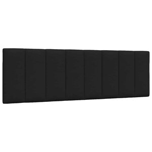vidaXL Coussin de tête de lit Hanko noir 160 cm tissu