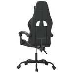 vidaXL Chaise de jeu pivotante Noir et gris Similicuir