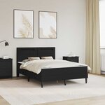 vidaXL Cadre de lit avec bandes LED Noir 120 x 200 cm Simili cuir