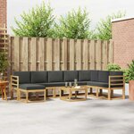 vidaXL Ensemble de canapés d'extérieur 9 Pièces Blanc et anthracite