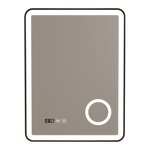 Miroir décoration moderne design LED pour salle de bain 80 x 60 cm noir 03_0010166