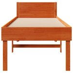 vidaXL Cadre de lit sans matelas cire marron 90x190 cm bois pin massif