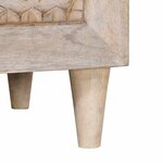 vidaXL Table de chevet Beige 50 x 33 x 60 cm bois de manguier massif
