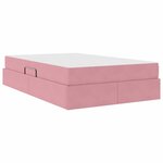 vidaXL Lit avec rangement et matelas Rose 120 x 200 cm Velours