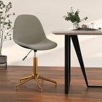 vidaXL Chaise pivotante de salle à manger Gris clair Velours