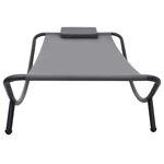 vidaXL Lit de jardin Gris 200x90 cm Acier