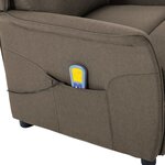 vidaXL Chaise de massage en tissu taupe