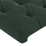 vidaXL Tête de lit avec oreilles Vert foncé 147x16x118/128 cm Velours