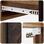 vidaXL Table d'appoint murale 87 5 x 34 5 x 17 cm Bois d'ingénierie