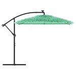 vidaXL Parasol de jardin avec mât en acier vert 246x246x230 cm