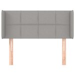 vidaXL Tête de lit avec oreilles Gris clair 93x16x78/88 cm Tissu