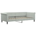 vidaXL Lit de jour avec matelas gris clair 90x200 cm velours