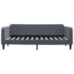vidaXL Lit de jour avec gigogne sans matelas gris foncé 90x200 cm