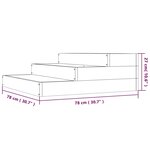 vidaXL Jardinière 78x78x27 cm Bois massif de pin