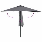 vidaXL Parasol de jardin Anthracite 294 x 150 x 224 cm tissu