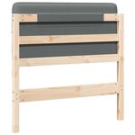 vidaXL Tête de lit capitonnée Marron et gris clair 75 cm Pin massif
