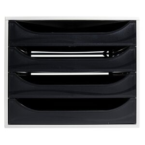 Module De Classement Ecobox Office 4 Tiroirs - Noir - Exacompta