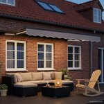 vidaXL Cadre de store manuel avec LEDs Anthracite 3 x 2 m Aluminium