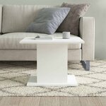 vidaXL Table basse blanc 55 5x55 5x40 cm bois d'ingénierie