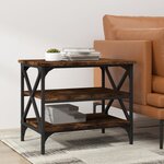 vidaXL Table d'appoint Chêne fumé 55x38x45 cm Bois d'ingénierie