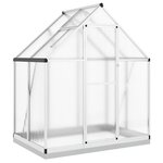 vidaXL Serre avec cadre de base argenté 169x114x202 cm aluminium