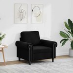 vidaXL Fauteuil Noir 60 cm Velours