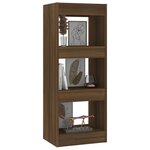vidaXL Bibliothèque/Séparateur de pièce Chêne marron Bois d'ingénierie