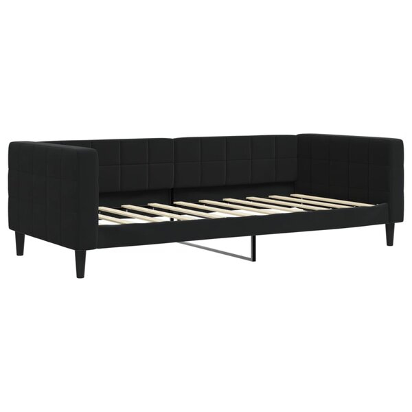 vidaXL Lit de repos noir 90x190 cm velours