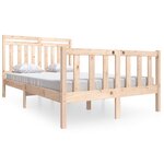 vidaXL Cadre de lit sans matelas bois massif 140x200 cm