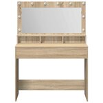 vidaXL Coiffeuse Chêne sonoma 100 x 41 x 135 cm Bois d'ingénierie