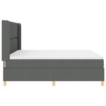 Lit à ressorts vidaXL avec matelas Gris foncé 180x200 cm en tissu