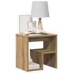 vidaXL Table de chevet chêne artisanal 40x30x40 cm bois d'ingénierie