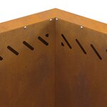 vidaXL Foyer sans fumée Marron 58 x 58 x 51 cm Acier Corten
