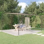 vidaXL Belvédère beige 4x4 m 180 g/m² tissu et acier