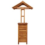 vidaXL Table de bar d'extérieur avec toit 113x106x217 cm Bois d'acacia
